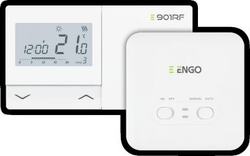 ENGO Controls E901-RF - bezvadu, nedēļas, elektroniskais temperatūras regulators