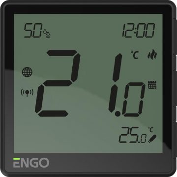 ENGO Controls EONE-230B - Temperatūras regulators, 230 V, melns, internets, iebūvējams, ZigBee