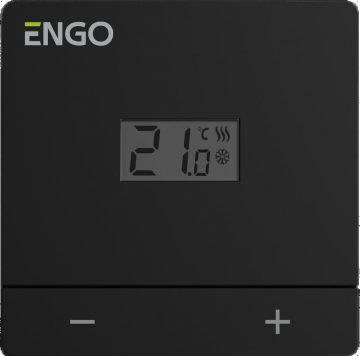 ENGO Controls EASY-24B - Temperatūras regulators, 24 V, dienas režīms, melns, virsmas montāžas