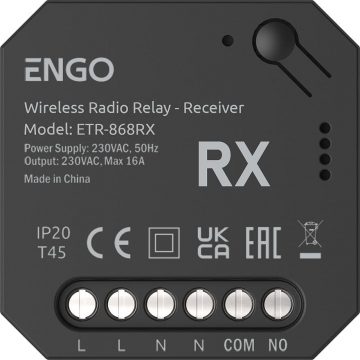ENGO Controls ETR-868RX — papildu uztvērējs EngoLink ETR-868 bezvadu raidītājam