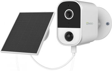 ENGO Controls ECAM-SOLAR — viedā kamera, Wi-Fi, ar akumulatoru darbināma ar saules paneli, 4MP, ārējai lietošanaiENGO Controls ECAM-SOLAR — viedā kamera, Wi-Fi, ar akumulatoru darbināma ar saules paneli, 4MP, ārējai lietošanai