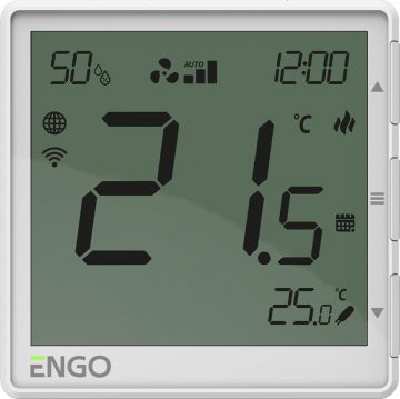 ENGO Controls EFAN-230W - Ventilatora spoles regulators, 230 V, balts, internets, iebūvējams, Wi-FiENGO Controls EFAN-230W - Ventilatora spoles regulators, 230 V, balts, internets, iebūvējams, Wi-Fi