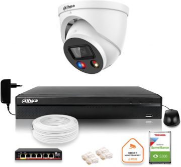 Dahua TIOC IP novērošanas komplekts 5mpx 2K kamera IPC-HDW3549H-AS-PV-0280B-S5 ierakstītājs ar disku nepārtrauktai darbībai Dahua TIOC IP novērošanas komplekts 5mpx 2K kamera IPC-HDW3549H-AS-PV-0280B-S5 ierakstītājs ar disku nepārtrauktai darbībai