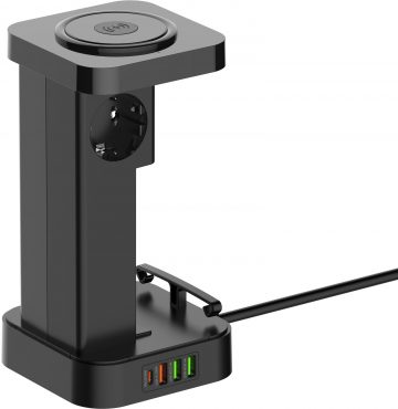 Newell GaN Power Cube 8-in-1 barošanas stacija ar induktīvo lādētājuNewell GaN Power Cube 8-in-1 barošanas stacija ar induktīvo lādētāju