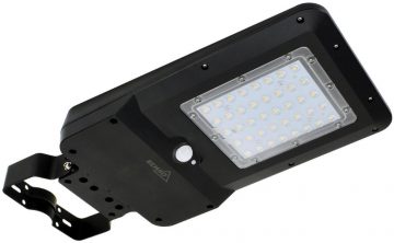 Saules LED ielu apgaismojums Solger 25W 3000LM 4000K IP65 melns PIR