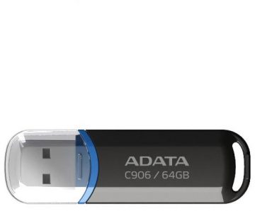 Adata USB zibatmiņa C906 64GB USB2.0, melnaAdata USB zibatmiņa C906 64GB USB2.0, melna