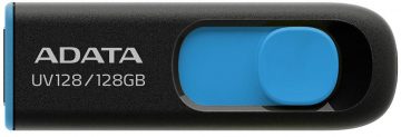 Adata UV128 128GB USB 3.2 Gen1 melns un zilsAdata UV128 128GB USB 3.2 Gen1 melns un zils
