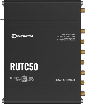 Teltonika RUTC50 5G industriālais maršrutētājs (RUTC50200000)Teltonika RUTC50 5G industriālais maršrutētājs (RUTC50200000)