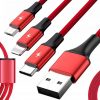 Unitek 3-in-1 USB uzlādes kabelis C4049RD