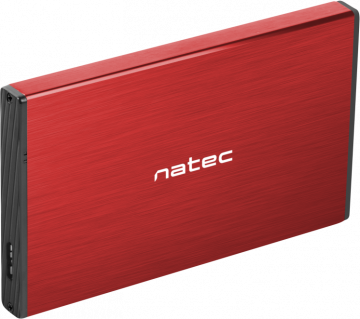 Natec Rhino Go SATA 2,5 collu USB 3.0 ārējā cietā diska korpuss, sarkans