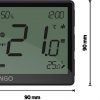 ENGO Controls EONE-BATB - Temperatūras regulators, ar akumulatoru (litija jonu), melns, ar internetu, uzlādējams, ZigBee, virsmas montējams ENGO Controls EONE-BATB - Temperatūras regulators, ar akumulatoru (litija jonu), melns, ar internetu, uzlādējams, ZigBee, virsmas montējams