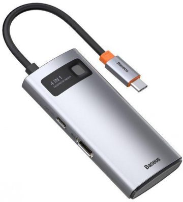 Baseus Metal Gleam 4in1 USB centrmezglsBaseus Metal Gleam 4in1 USB centrmezgls