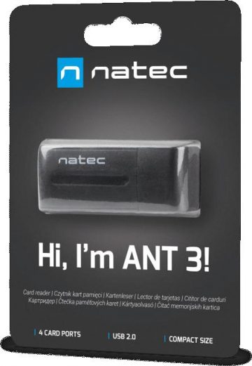 ANT 3 Mini SDHC/MMC/M2/Micro SD atmiņas karšu lasītājsANT 3 Mini SDHC/MMC/M2/Micro SD atmiņas karšu lasītājs