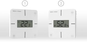 Sinum melns vadu telpas termostats R-S1 Tech ControllersSinum melns vadu telpas termostats R-S1 Tech Controllers