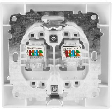 Dubultā datora kontaktligzda VCX WESA LC 41 Balta