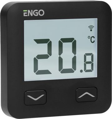 ENGO Controls E10-B - Temperatūras regulators, 230 V, melns, Wi-Fi, internets, iebūvējams ENGO Controls E10-B - Temperatūras regulators, 230 V, melns, Wi-Fi, internets, iebūvējams