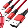 Unitek 3-in-1 USB uzlādes kabelis C4049RD