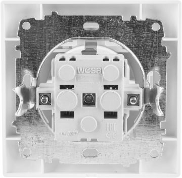 Kontaktligzda ar atloku: schuko VCX WESA LC 18 White