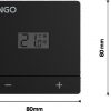 ENGO Controls EASY-BATB - Temperatūras regulators, darbināms ar baterijām, melns, 24 stundu, virsmas montāžai ENGO Controls EASY-BATB - Temperatūras regulators, darbināms ar baterijām, melns, 24 stundu, virsmas montāžai