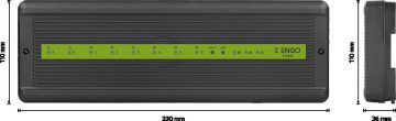ENGO Controls ECB62-ZB - bezvadu josla 6 zonas + 2 vadu zonas, 230 V, ZigBee, sūkņa un katla modulis