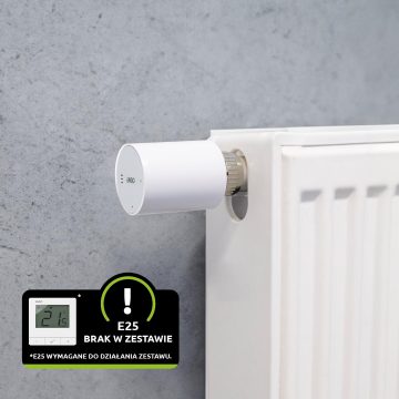 ENGO Controls ETRV-M30 - Bezvadu, elektroniska radiatora galva M30x1.5, darbināma ar baterijām, balta