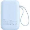 Baseus QPow 2 10000mAh 30W Power Bank ar 2 iebūvētiem USB-C kabeļiem - zils Baseus QPow 2 10000mAh 30W Power Bank ar 2 iebūvētiem USB-C kabeļiem - zils