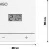 ENGO Controls EASY-24W - Temperatūras regulators, 24 V, dienas režīms, balts, virsmas montējams ENGO Controls EASY-24W - Temperatūras regulators, 24 V, dienas režīms, balts, virsmas montējams
