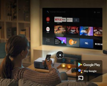 Zenwire E690H 1000 Ansi WiFi Android 11 projektors FULL HD 4K autofokuss