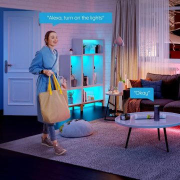 Govee H615A LED lentes gaisma 5m Wi-Fi LED lente, RGB