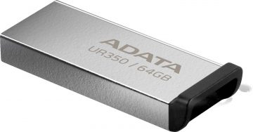 Adata UR350 64GB USB3.2 Gen2 metāla, melna zibatmiņa