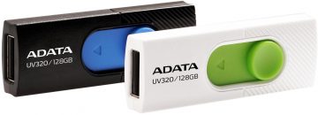 Adata UV320 128GB USB 3.2 Gen1 USB zibatmiņa, balta