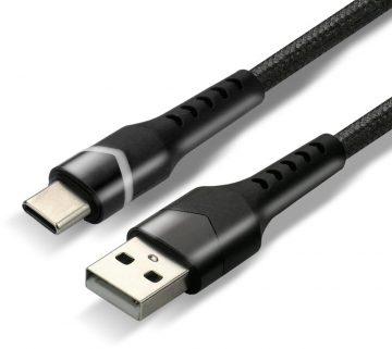 USB-A / USB-C RGB LED KABELIS everActive CBB-1CBR 100cm 3A USB-A / USB-C RGB LED KABELIS everActive CBB-1CBR 100cm 3A