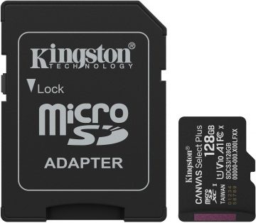 Kingston Canvas Select Plus microSDXC C10 UHS-1 128GB microSD atmiņas karte 128GB