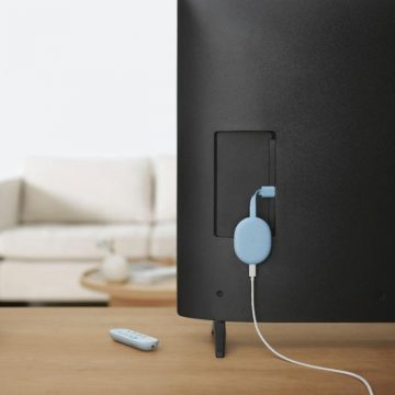 Google Chromecast 4K multivides atskaņotājs ar Google TV Blue