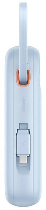 Baseus QPow 2 10000mAh 30W Power Bank ar 2 iebūvētiem USB-C kabeļiem - zils Baseus QPow 2 10000mAh 30W Power Bank ar 2 iebūvētiem USB-C kabeļiem - zils