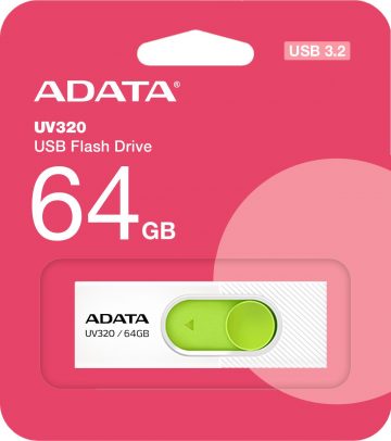 Adata Pendrive UV320 64GB USB 3.2 Gen1 Balts