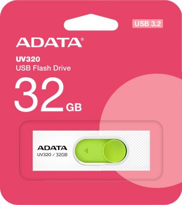 Adata UV320 32GB USB 3.2 Gen1 USB zibatmiņa, balta