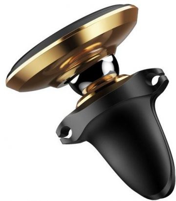 Baseus magnētiskais automašīnas gaisa ventilācijas turētājs - melns un zelta krāsā