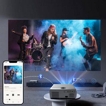 Zenwire E690H 1000 Ansi WiFi Android 11 projektors FULL HD 4K autofokuss