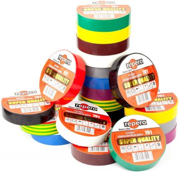 REPERO 701 pelēka izolācijas lente 19 mm x 20 m REPERO 701 pelēka izolācijas lente 19 mm x 20 m