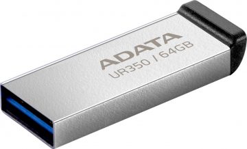 Adata UR350 64GB USB3.2 Gen2 metāla, melna zibatmiņa