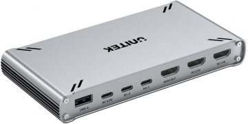 Unitek USB-C 10Gbps KVM slēdzis ar HDMI un starpsistēmu failu pārsūtīšanu Unitek USB-C 10Gbps KVM slēdzis ar HDMI un starpsistēmu failu pārsūtīšanu