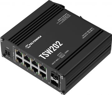 Teltonika TSW202 rūpnieciskais pārvaldītais komutators 8xFE 2xSFP PoE+ (TSW202000000) DIN Teltonika TSW202 rūpnieciskais pārvaldītais komutators 8xFE 2xSFP PoE+ (TSW202000000) DIN