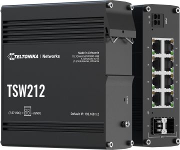 Teltonika TSW212 rūpnieciskais pārvaldītais komutators 8xGE 2xSFP (TSW212000000) DIN