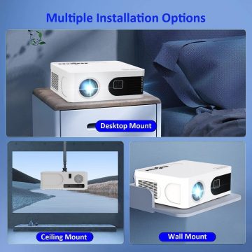 Zenwire E601H LED WiFi Android televizors FULL HD 4K autofokusa projektors