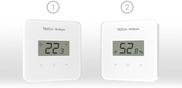 Sinum melns vadu telpas termostats R-S2 Tech kontrolieri