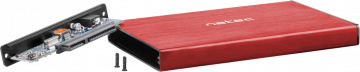 Natec Rhino Go SATA 2,5 collu USB 3.0 ārējā cietā diska korpuss, sarkans