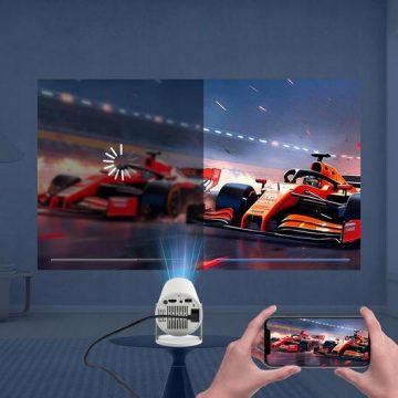 Zenwire R1 Full HD pārnēsājamais projektors ar Android Wifi un Bluetooth, pagriežams