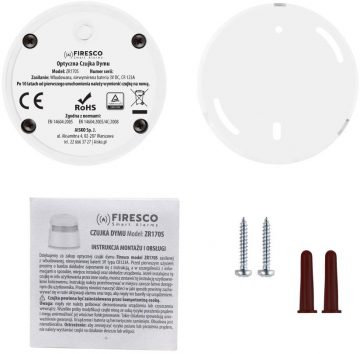 FIRESCO sensoru komplekts: oglekļa monoksīda sensors + dūmu sensors