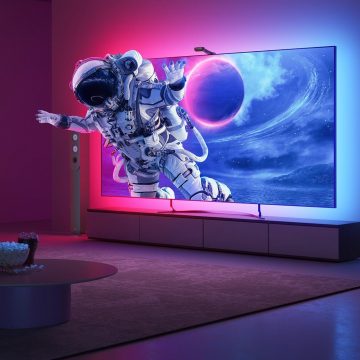 Govee H605C Envisual TV fona apgaismojuma T2 LED lente 55-65 collu televizoriem, RGBIC, Wi-Fi + Bluetooth